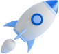Rocket icon representing growth